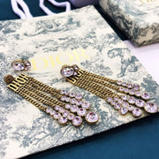 Vintage Full Diamond Tassel Earrings