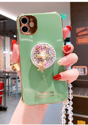 Fashion diamond electroplating phone case