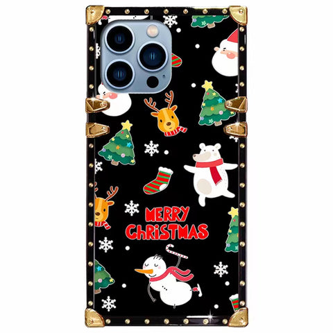 Luxury Square christmas Phone Case for iPhone