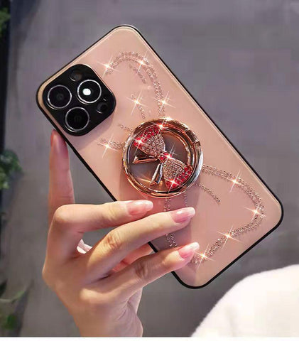 Diamond Bowknot Stand Phone Case for iphone