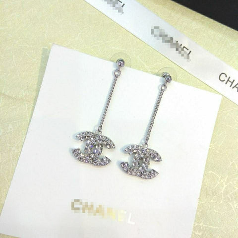 New small fragrant square diamond earrings