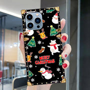 Luxury Square christmas Phone Case for iPhone