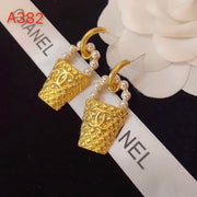 Lattice bag earrings