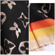 Luxury Shawls Wraps Print Tassels Winter Cashmere Scarf