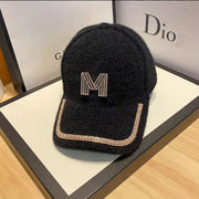 Luxury plush baseball cap with diamonds