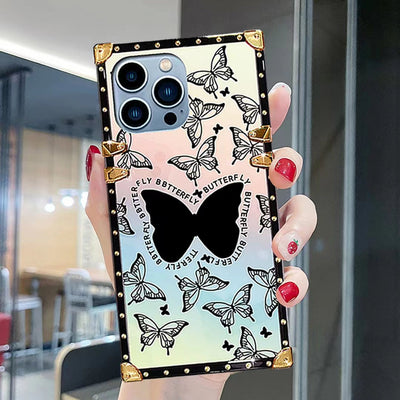 Luxury butterfly Square  Phone Case for iPhone