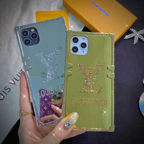 Luxury shiny mirror square phone case