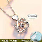 95 sterling silver necklace female ins clavicle pendant