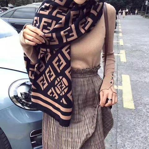 Fashion Winter Cashmere Scarf Thick Blanket Pashmina Hijab Long Scarves Warm Shawls