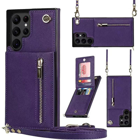 Luxury  Leather card  phone case FOR SAMSUNG