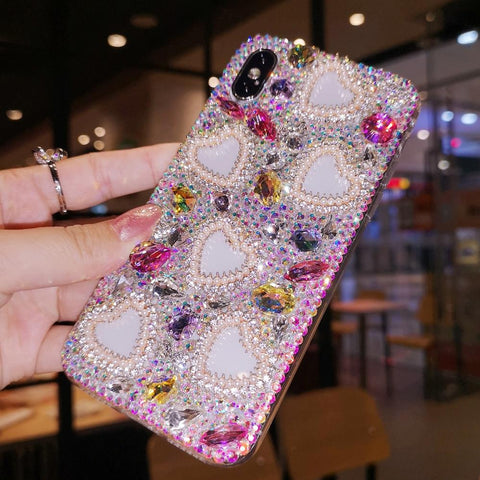 Women's Rhinestone Love Phone Case