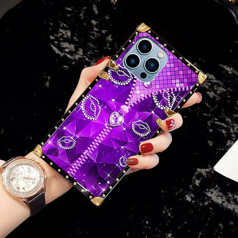 Luxury Diamond Square Phone Case for iPhone