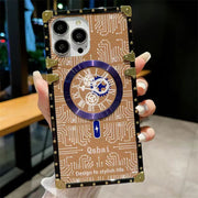 Magnetic attraction square phone case for iPhone