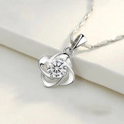 95 sterling silver necklace female ins clavicle pendant