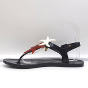 Yves Saint Laurent Starfish Jelly Thong Sandals Black Size 37