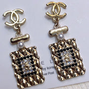 Lattice bag earrings