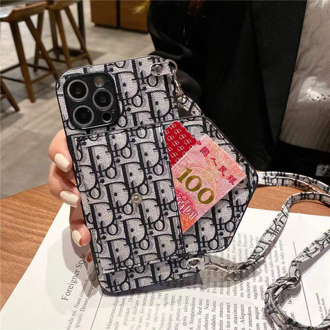 Lock coin purse messenger phone case