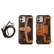 Fashion messenger card holder phone case