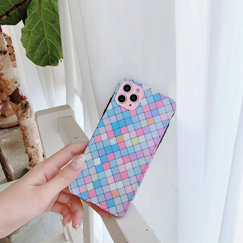 Rainbow rhombus phone case