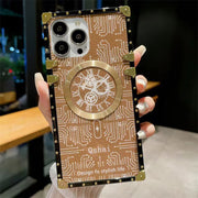 Magnetic attraction square phone case for iPhone