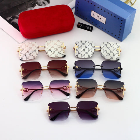 7 Colors Frameless Design Fashion Sunglasses In 2022