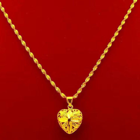 18k yellow gold necklace clavicle chain