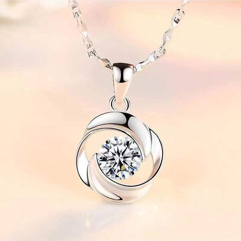 95 sterling silver necklace female ins clavicle pendant