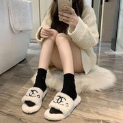 warm slippers soft and comfortable home lambswool slippers