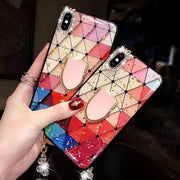 Glittering Diamond Ring Stand Phone Case