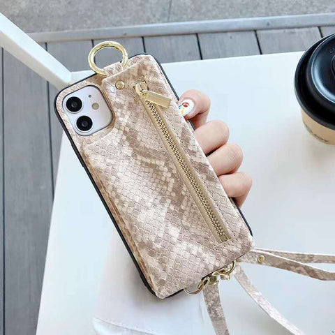 Snake Pattern Wallet Phone Case