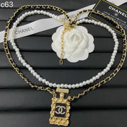 2022 alloy small fragrance double C high-grade necklace