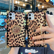 Fashion Leopard Print square phone case