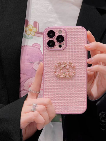 New Luxury CC Pink phone case for iPhone