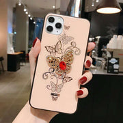 Women's Tide Brand Diamond Butterfly Phone Case