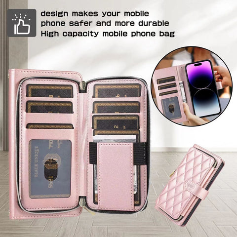 Luxury wallet hold  leather phone case for iphone