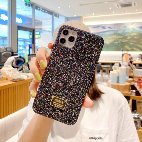 Glitter electroplating phone case