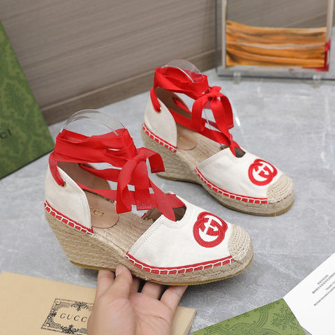 2023 GG Cotton Canvas Sandals-S58