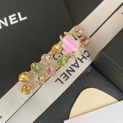 Fragrant long colored zircon tassel earrings