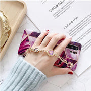 Marble gem chain phone case