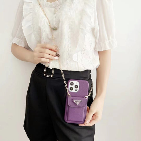 Card insertion bag crossbody phone case