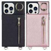 Cross body leather zero wallet phone Case