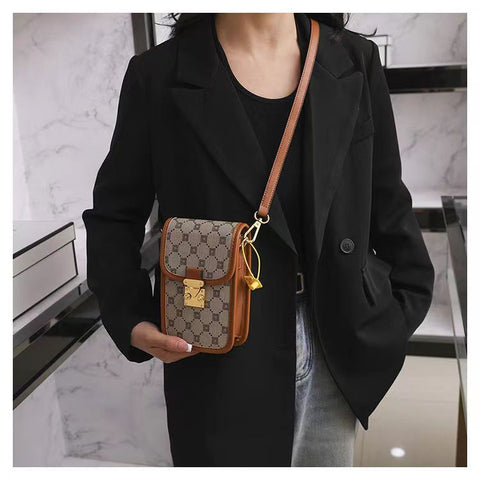 New Luxury Retro printing crossbody Universal phone bag