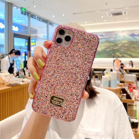 Glitter electroplating phone case