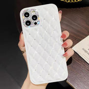 Luxury diamond-studded rhombus phone case for iphone