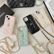 Luxur body cross leather phone case for iphone