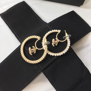 Asymmetric pearl rhinestone earrings