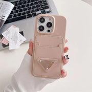 Luxury leather card case phone case for iphone