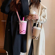 Milk tea lovely bucket mobile phone bag