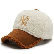 Lamb hair baseball cap