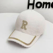 Luxury plush baseball cap with diamonds